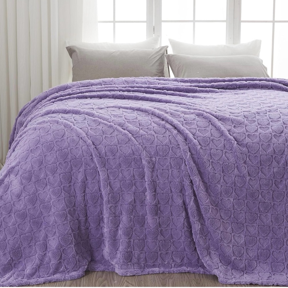 Lavender Textured Blanket